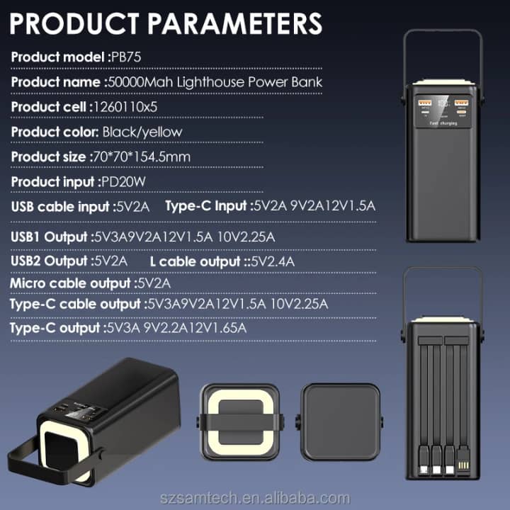 POWER BANK avec charge rapide 22.5 W